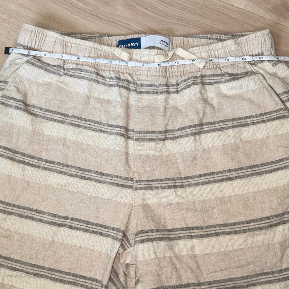 Old Navy Men's Striped Linen Blend Jogger Shorts Size M